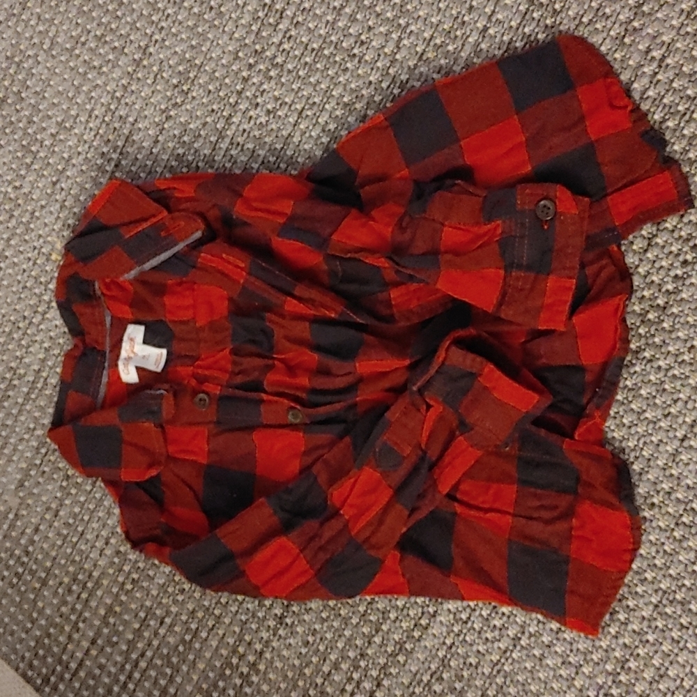 Cat and jack 3T buffalo check shirt